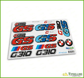BMW Motorrad Motorsport G310GS Red Big Laminated Decals Stickers Kit BMW Motorrad Motorsport G310GS Red Big Laminated Decals Stickers Kit
