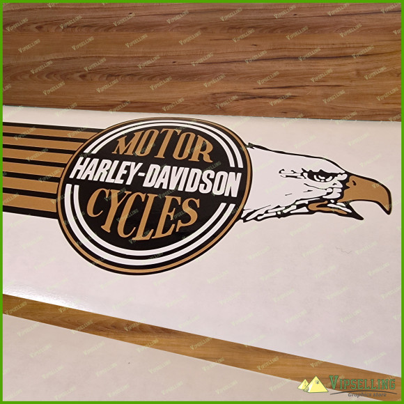 HARLEY-DAVIDSON 1985 FAT BOY GOLD GAS TANK HIGH QUALITY EAGLE DECALS STICKER KIT