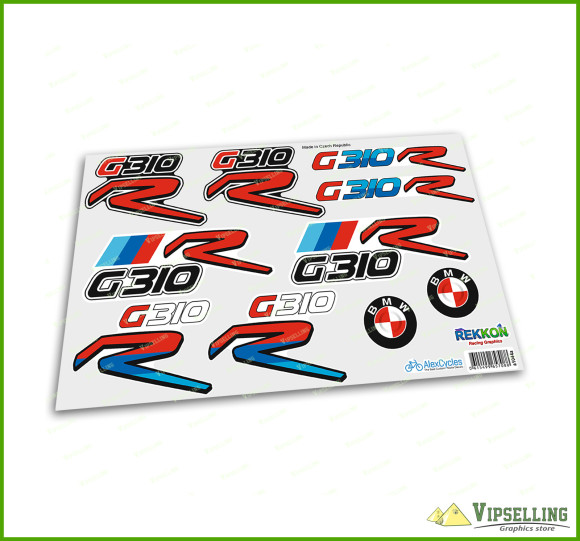 BMW Motorrad Motorsport G310R Big Laminated Decals Stickers Kit