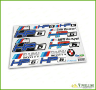 BMW Motorrad Motorsport HP6 Big Laminated Decals Stickers Kit