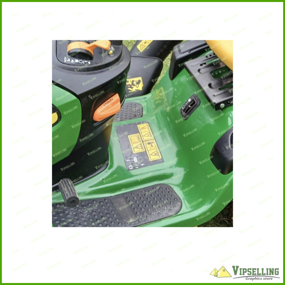 John Deere X165 Tractor Warning Laminated Decal Sticker GX24842