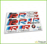 BMW Motorrad Motorsport K1200R Big Laminated Decals Stickers Kit