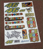 Valentino Rossi 46 Silver The Doctor Yamaha Honda Aprilia Stickers Decals Stickers Set