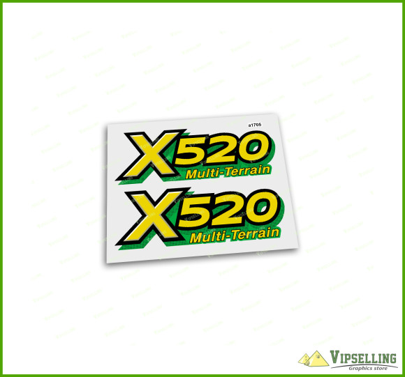 John Deere Lower Hood Decals Stickers Set for X520 Tractors M154241