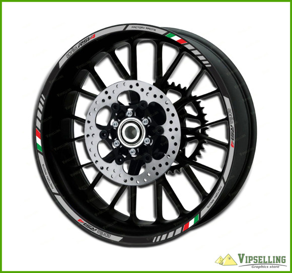 aprilia Racing RSV4 Grey Decals Motorcycle Laminated Wheel Rim Stripes Kit Stickers aprilia Racing RSV4 Grey Decals Motorcycle Laminated Wheel Rim Stripes Kit Stickers