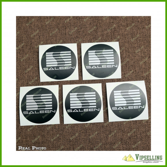 Saleen Ford Mustang Chrome Wheel Caps Center Decals Kit Silver Gold Saleen Ford Mustang Chrome Wheel Caps Center Decals Kit Silver Gold