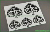 CAFE RACER Ace of Spades 500 Heart Decals Stickers Logos CAFE RACER Ace of Spades 500 Heart Decals Stickers Logos