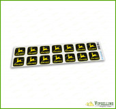 x14 pcs John Deere Logo Label Laminated Decals Stickers Set x14 pcs John Deere Logo Label Laminated Decals Stickers Set
