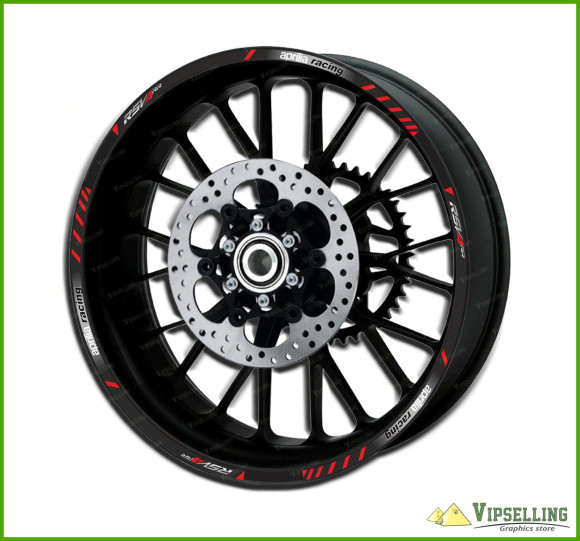 aprilia Factory Racing RSV4 RR Decals Motorcycle Laminated Wheel Rim Stripes Set aprilia Factory Racing RSV4 RR Decals Motorcycle Laminated Wheel Rim Stripes Set