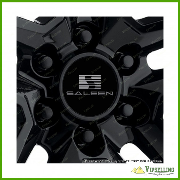 Saleen Ford Mustang Chrome Wheel Caps Center Decals Kit Silver Gold Saleen Ford Mustang Chrome Wheel Caps Center Decals Kit Silver Gold