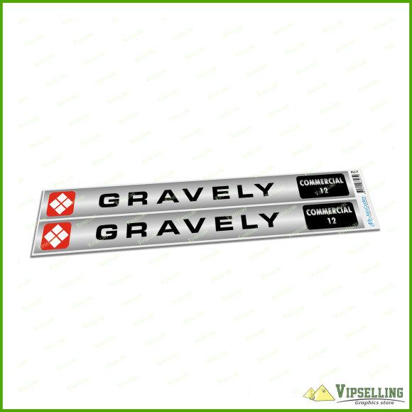 Lg GRAVELY Mower Lawn Tractor Laminated Silver Decals Stickers Commercial 12 Set