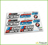 BMW Motorrad Motorsport R1200GS Grey Big Laminated Decals Stickers Kit BMW Motorrad Motorsport R1200GS Grey Big Laminated Decals Stickers Kit