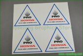 Honda Pro Oils and Chemicals Vinyl Racing Tuning Laminated Decals Stickers Set