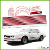 Monte Carlo SS Chevrolet Chevy 1987-1988 Restoration Decals Kit Stripes Monte Carlo SS Chevrolet Chevy 1987-1988 Restoration Decals Kit Stripes