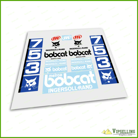 BOBCAT 753 SKID STEER Loader Full High Cast Vinyl Decals Stickers Kit New Super Look BOBCAT 753 SKID STEER Loader Full High Cast Vinyl Decals Stickers Kit New Super Look