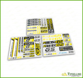 BMW Motorrad Motorsport R1150GS Adventure Yellow Laminated Decals Stickers Kit
