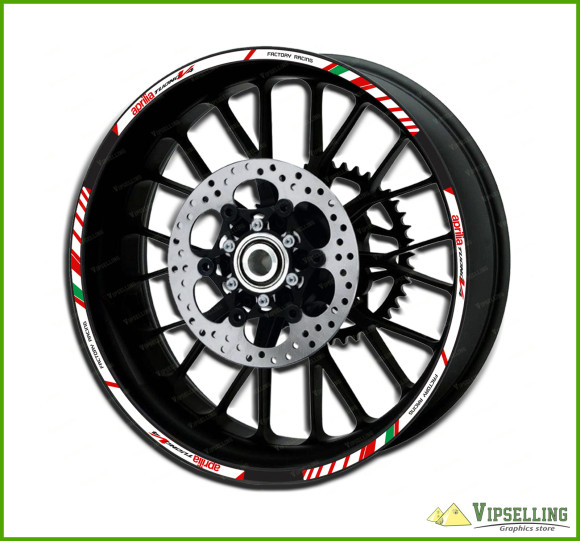 aprilia Tuono V4 White Stickers Motorcycle Kit Laminated Wheel Rim Decals Stripes  aprilia Tuono V4 White Stickers Motorcycle Kit Laminated Wheel Rim Decals Stripes