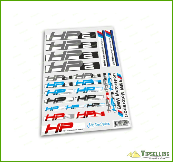 BMW Motorrad Motorsport HP2 Laminated Decals Stickers Kit
