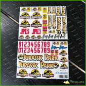 Jurassic Park Decal Set for 1:18 Scale Toy Cars – Vinyl Stickers with Logos, Numbers, Badges, and Labels – Durable & Easy to Apply Crawler Axial Traxxas TRX4 TRX6 Jurassic Park Decal Set for 1:18 Scale Toy Cars – Vinyl Stickers with Logos, Numbers, Badges, and Labels – Durable & Easy to Apply Crawler Axial Traxxas TRX4 TRX6