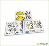 Herbie The LOVE 53 Bug Volkswagen Vinyl Decals Stickers Emblems Kit Herbie The LOVE 53 Bug Volkswagen Vinyl Decals Stickers Emblems Kit
