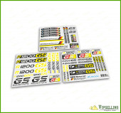BMW Motorrad Motorsport R1200GS Adventure Yellow Laminated Decals Stickers Kit BMW Motorrad Motorsport R1200GS Adventure Yellow Laminated Decals Stickers Kit