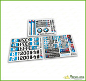 BMW Motorrad Motorsport R1200ST Adventure Blue Laminated Decals Stickers Kit