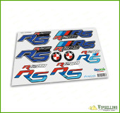 BMW Motorrad Motorsport R1200RS Big Laminated Decals Stickers Set BMW Motorrad Motorsport R1200RS Big Laminated Decals Stickers Set