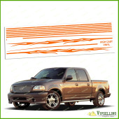 Ford F-150 Harley-Davidson Style F-250 F-350 Flame Solid Style Side High Cast Vinyl Stripes Decals Stickers Kit Ford F-150 Harley-Davidson Style F-250 F-350 Flame Solid Style Side High Cast Vinyl Stripes Decals Stickers Kit