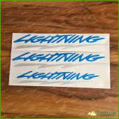 Ford F-150 Lightning Complete Decals Stickers Set Light Blue & Reflective Colors Ford F-150 Lightning Complete Decals Stickers Set Light Blue & Reflective Colors