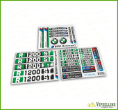 BMW Motorrad Motorsport R1200ST Adventure Green Laminated Decals Stickers Kit