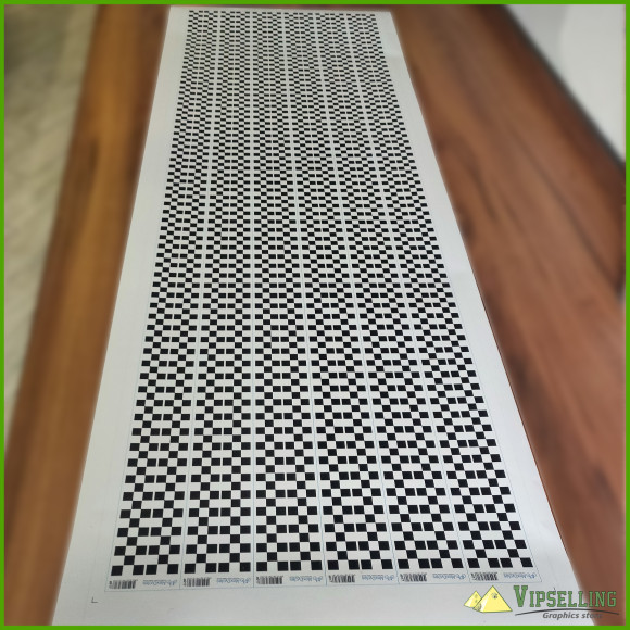 Cafe Racer Retro Style Chequered Stripes Kit 30mm Wide Stripes Decals Stickers