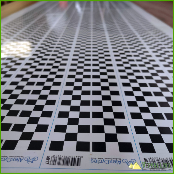 Cafe Racer Retro Style Chequered Stripes Kit 30mm Wide Stripes Decals Stickers