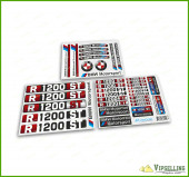 BMW Motorrad Motorsport R1200ST Adventure Red Laminated Decals Stickers Kit