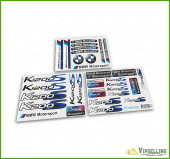 BMW Motorrad Motorsport K1200S Blue Laminated Decals Stickers Kit