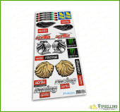 Aprilia Kit 3xA5 aprilia Racing Lion Motorbike The Flying Mythos Silver Laminated Decals Sticker Kit IP Aprilia Kit 3xA5 aprilia Racing Lion Motorbike The Flying Mythos Silver Laminated Decals Sticker Kit IP