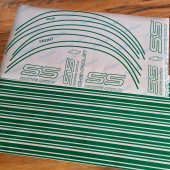 Monte Carlo SS Chevrolet Fully Green 1987-1988 Restoration Decals Kit Stripes Chevy