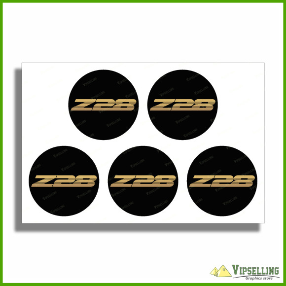 Chevrolet CAMARO Z28 Wheel Center Caps Chevy Laminated Decals Stickers Set Chevrolet CAMARO Z28 Wheel Center Caps Chevy Laminated Decals Stickers Set