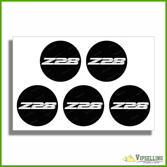 Chevrolet CAMARO Z28 Wheel Center Caps Chevy Laminated Decals Stickers Set Chevrolet CAMARO Z28 Wheel Center Caps Chevy Laminated Decals Stickers Set