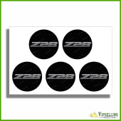 Chevrolet CAMARO Z28 Wheel Center Caps Chevy Laminated Decals Stickers Set Chevrolet CAMARO Z28 Wheel Center Caps Chevy Laminated Decals Stickers Set