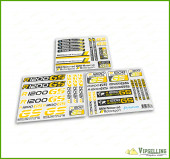BMW Motorrad Motorsport R1200GS Adventure Yellow Laminated Decals Stickers Kit BMW Motorrad Motorsport R1200GS Adventure Yellow Laminated Decals Stickers Kit