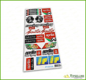 Aprilia Kit 3xA5 aprilia Motorbike Motorcycle Team Racing Silver Laminated Decals Stickers Set RSV RS Aprilia Kit 3xA5 aprilia Motorbike Motorcycle Team Racing Silver Laminated Decals Stickers Set RSV RS