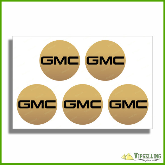 GMC General Motors SUV Truck Wheel Caps Center Silver Gold Decals Stickers Emblems Kit GMC General Motors SUV Truck Wheel Caps Center Silver Gold Decals Stickers Emblems Kit