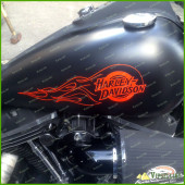Harley-Davidson Flames Tank Right Left Pair Vinyl Decals Stickers Harley-Davidson Flames Tank Right Left Pair Vinyl Decals Stickers