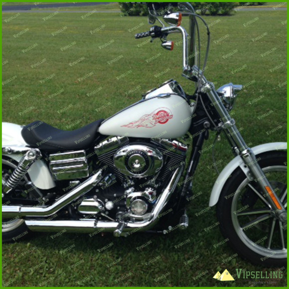 Red Harley-Davidson Flames Tank Decals Red Harley-Davidson Flames Tank Decals