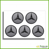 Mercedes Benz Silver Gold Wheel Center Caps Decals Set Any Size Mercedes Benz Silver Gold Wheel Center Caps Decals Set Any Size