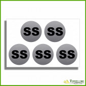 Chevrolet Monte Carlo SS Wheel Center Cap Silver Gold Laminated Vinyl Decals Set Chevrolet Monte Carlo SS Wheel Center Cap Silver Gold Laminated Vinyl Decals Set