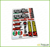 Aprilia Kit aprilia Factory Racing Motorbike Akvapovic Silver Laminated Stickers Decals Set Aprilia Kit aprilia Factory Racing Motorbike Akvapovic Silver Laminated Stickers Decals Set