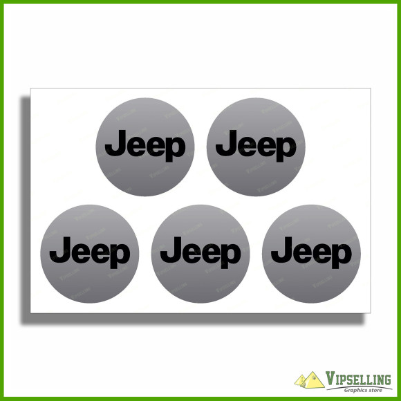 Jeep Truck SUV Wheel Caps Center Silver Gold Decals Stickers Emblems
