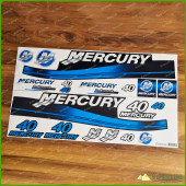 MERCURY Marine 40 HP Outboards Motor Blue Laminated Decals Stickers Boat Kit