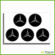 Mercedes Benz Silver Wheel Center Caps Decals Set Any Size Gold White